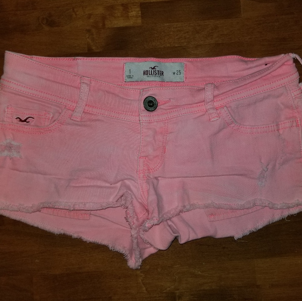 Hollister Pink Dazy Dukes Jean Shorts Juniors 1